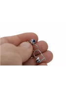 925 فضة 14k 583 Sapphire أقراط vec053s روسي سوفيتي الاتحاد السوفيتي مجوهرات فينتاج آرت ديكو style